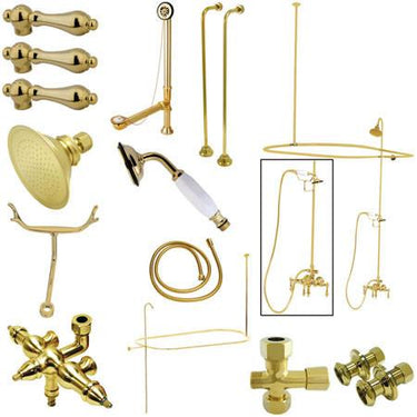 Kingston Brass Vintage Clawfoot Tub Package with 22